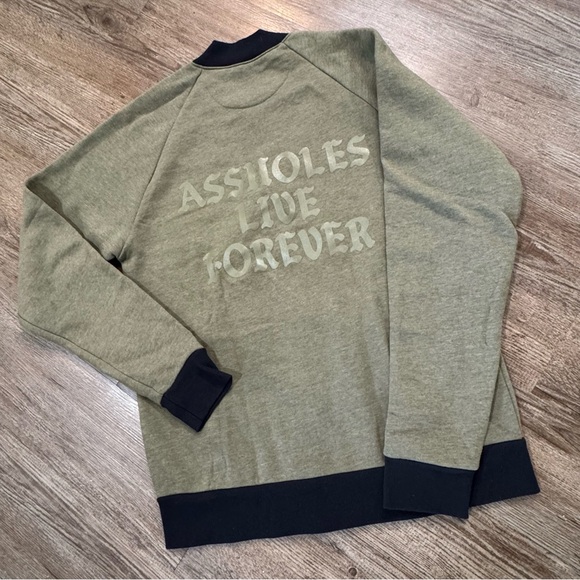 Olive Green ALF Zip Up Sweater - Picture 3 of 12